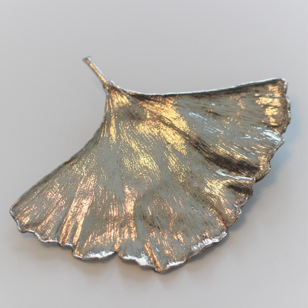 Nature's Creations Ginkgo Leaf Pin/Pendant Silver